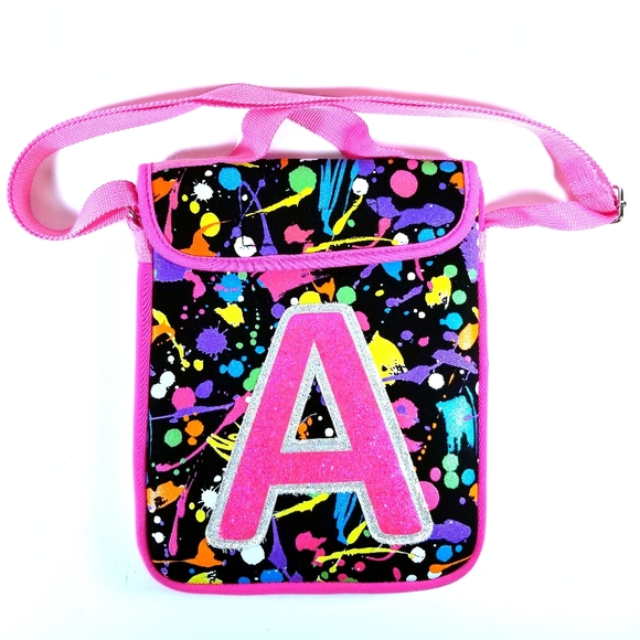80s Paint Splatter Glitter Bag - Picture 1 of 4